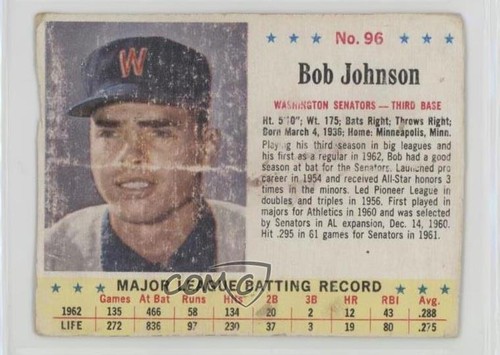 1963 Bob Johnson #96