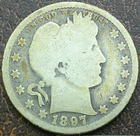 US 1897 Barber Quarter  **