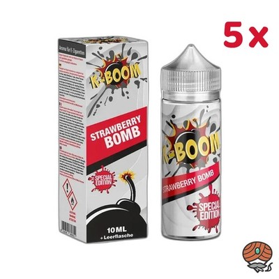 K-BOOM Strawberry Bomb Longfill Aroma für E-Zigaretten 5x 10ml