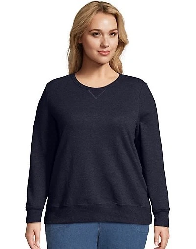 Sudadera para mujer Just My Size con muesca en V cuello redondo polar ComfortSoft EcoSmart