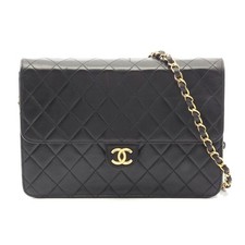 Chanel Lambskin Matelasse Shoulder Bag Women Black One Size 666659