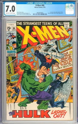 X-Men #66 Very Nice Bronze Age Superhero Vintage Marvel Comic 1970 CGC 7.0