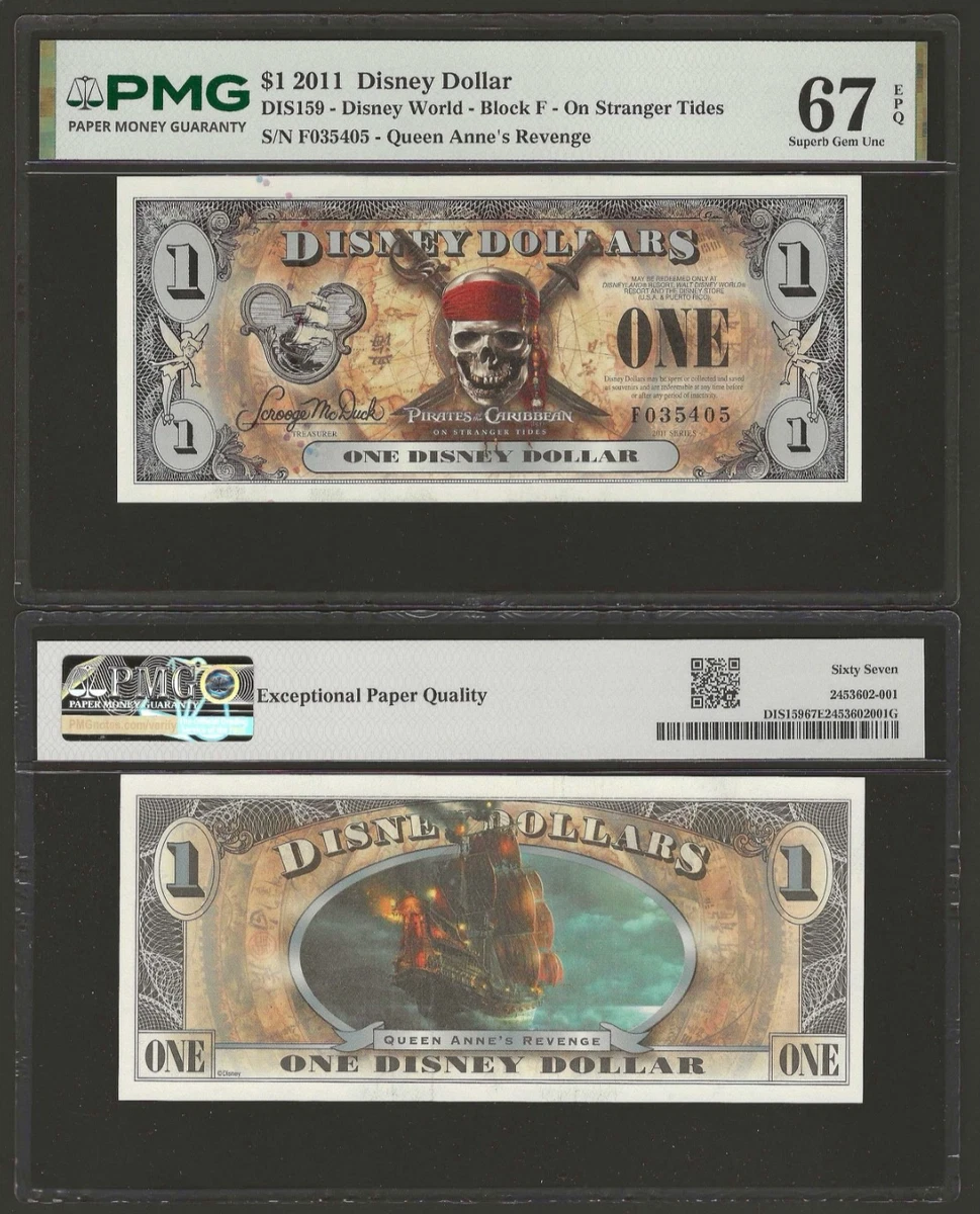 Pirates of the Caribbean Disney Dollars (1968-Now) | eBay