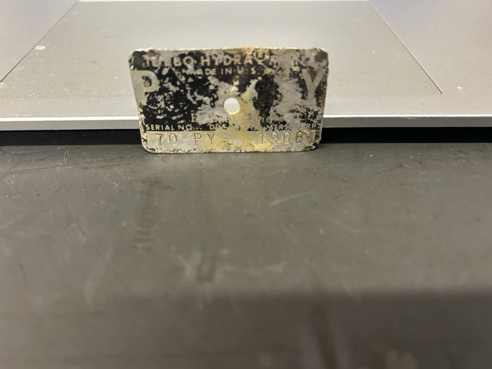 1970 Pontiac GTO Transmission Turbo 400 PY ID Tag - Image 2 of 3