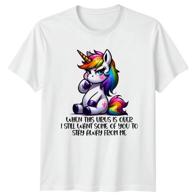 When This Virus Is Over I T-Shirt Sarkastisch Einhorn Humor Geburtstag Geschenk