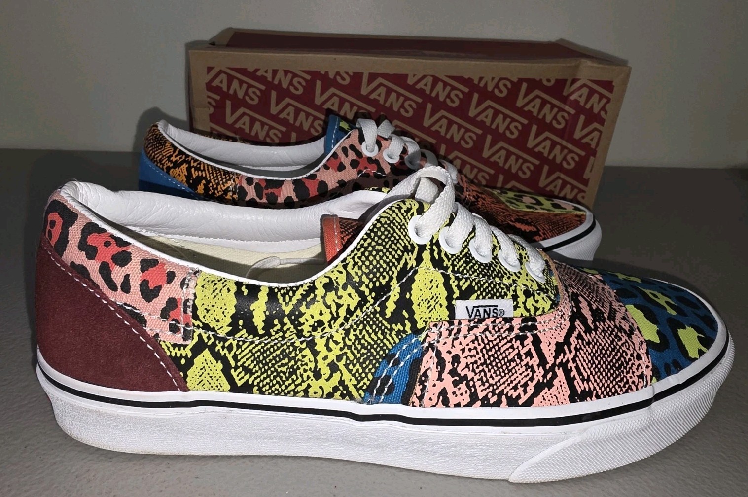 Vans ERA Patchwork Leopard/ Snake Print Shoes Siz… - image 6