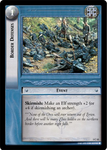 Border Defenses - Foil Lightly Played LOTR: Fellowship of the Ring (Foil)