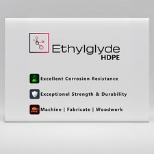 Ethylglyde HDPE Sheet Natural  Black. DIY, Marine, Woodworking. Nominal Cut
