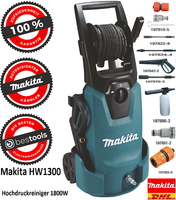 Makita HW1300 Hochdruckreiniger 1800W, 130Bar Licht Praktisch Neu Set Stark !⭐⭐⭐