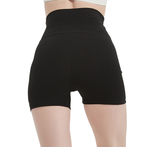 High-Waist Cotton Spandex Yoga Shorts 4" Inseam - Women's Sexy Cute Gym Workout - Picture 4 of 40