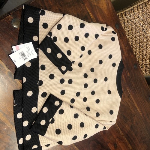 Danny & Nicole Boat Neck Polka Dot Print PK Jacket/ Blazer (ONLY) - Picture 11 of 12