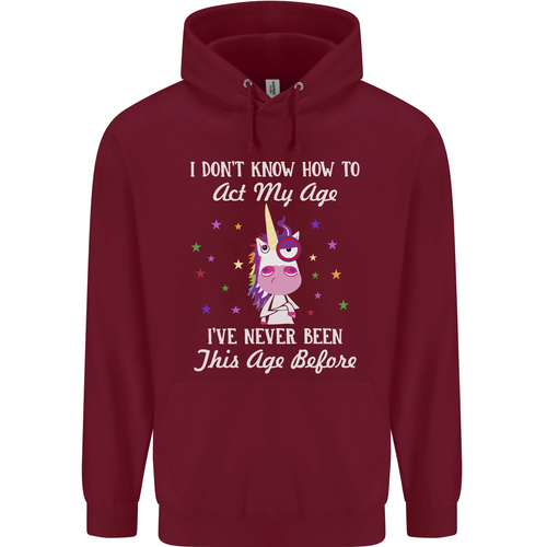 How To Act My Age Funny Unicorn Birthday Childrens Kids Hoodie - Picture 23 of 68