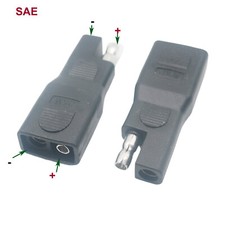 2pcs SAE to SAE Automotive Solar Panel Panel Polarity Reverse Adapter Connector