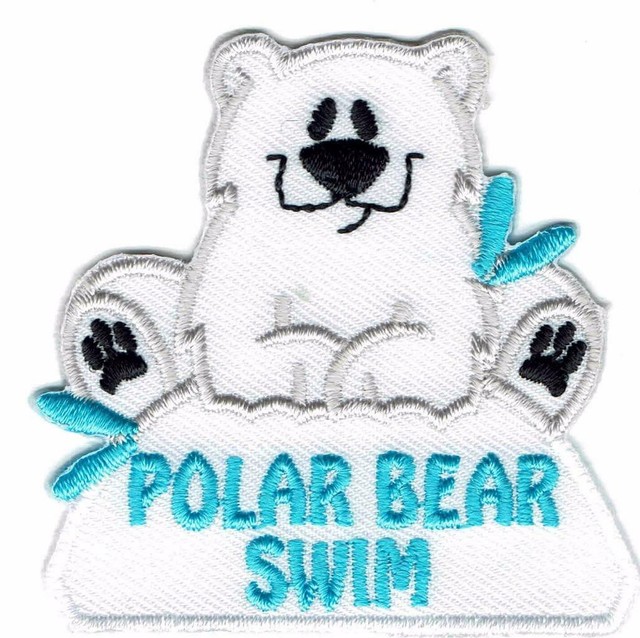 Girl Boy Cub POLAR BEAR SWIM Dip Camp Fun Patches Crest Badges GUIDE