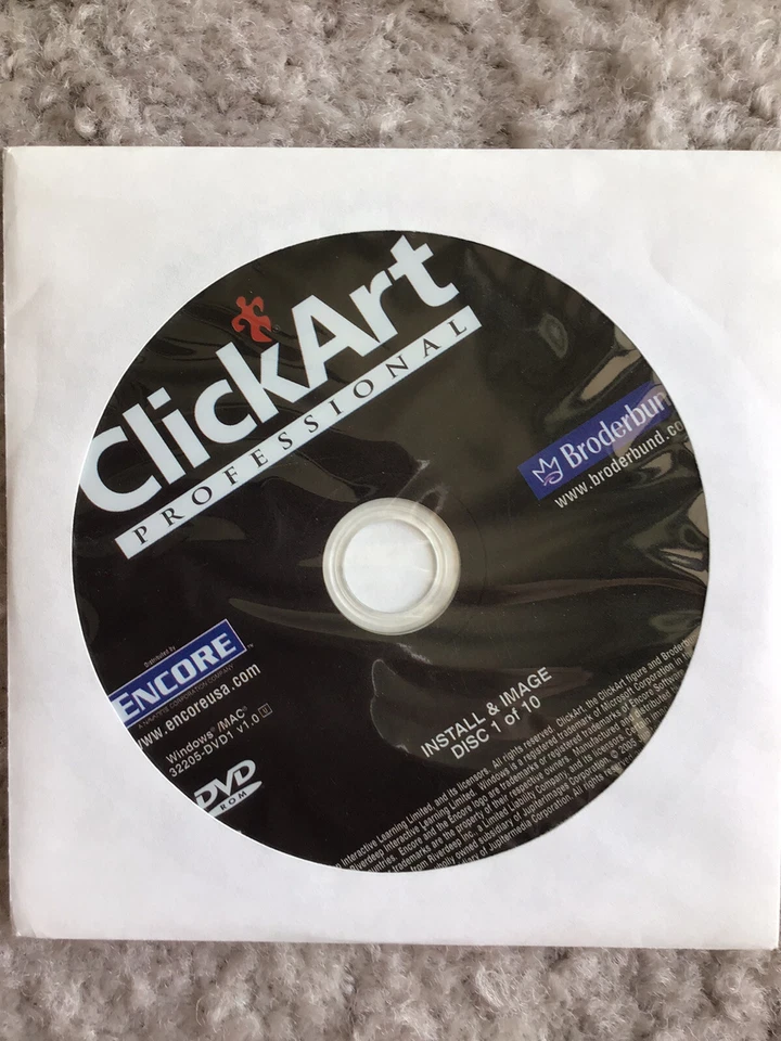 ClickArt Professional (Raro juego de 10 DVD) sin caja, excelente estado Encore, Foto 2 de 4