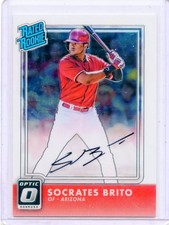 2016 DONRUSS OPTIC #RR-SB SOCRATES BRITO ROOKIE RC AUTO AZ DIAMONDBACKS 43018  