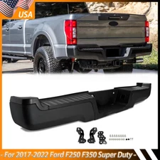 Rear Bumper Without Sensor Holes For 2017-2022 Ford F-250 F-350 Super Duty Black