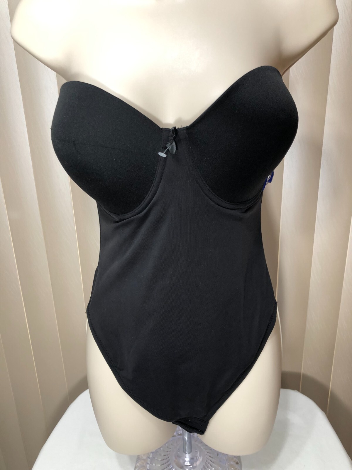 Va Bien Underwire Strapless Thong Bodysuit 36D Bustier Smooth Black 1509  9269321277 | eBay