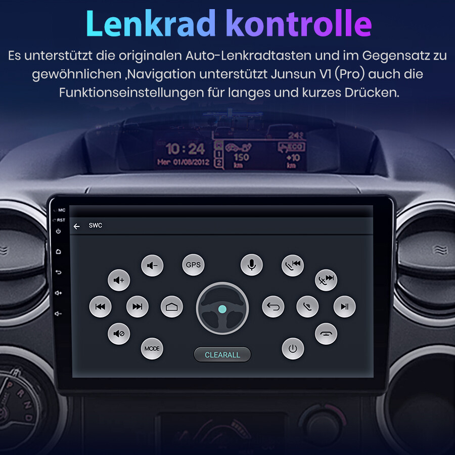 MISONDA Android Auto Radio Für Citroen Berlingo/Peugeot Partner/Opel Combo - 9 Zoll Mit Carplay & Kamera