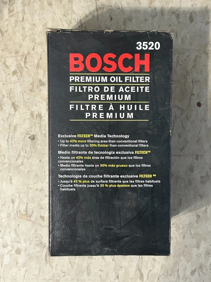 Filtro de aceite de motor Bosch Premium 3520 para Dodge & Ram 1989-2023 alta calidad Foto 3 de 3