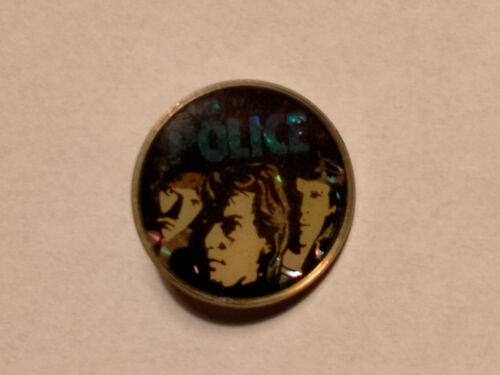 The Police Sting round vintage metal logo music badge badges RARE rock pop - Afbeelding 1 van 2
