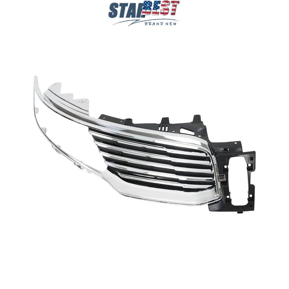 Front Bumper Grille LH+RH Pair Chrome Upper Grill For 2016 2017 2018 Lincoln MKX Foto 4 de 4