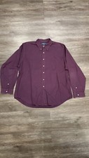 Ralph Lauren Vintage Classic fit XXL Purple Maroon 90s Button Down Long Sleeve
