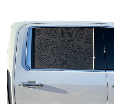 Topography Map Decal fits Crew Cab Window 2020-2024 Chevy Silverado GMC Sierra