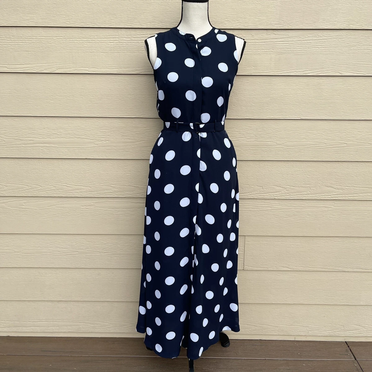 Banana republic polka hotsell dot maxi dress