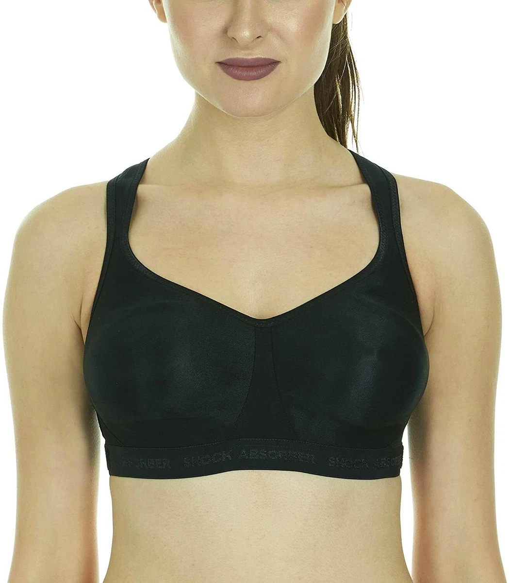 Shock Absorber T-Black Ladies Black Sports Bra Size 36D