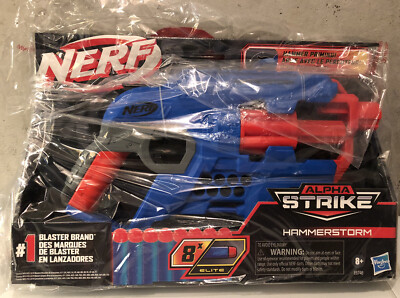 NEW Nerf Alpha Strike Hammerstorm Gatling Gun Kid Toy Blaster Blue Free Shipping