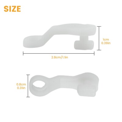 Lot De 50 Crochets Coulissants Pour Rideaux - Blanc - Plastique - Facile à Installer