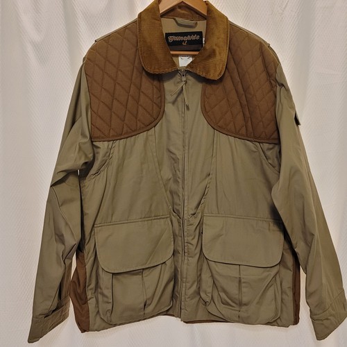 VTG Gamehide Hunting Shooters Jacket Mens Sz M Khaki Tan Pockets Full Zip - Picture 2 of 7