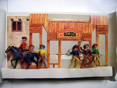 Coffret I GIO MAN - NARDI - Hommes De Frontière - Figurines Western + Décor - Occasion