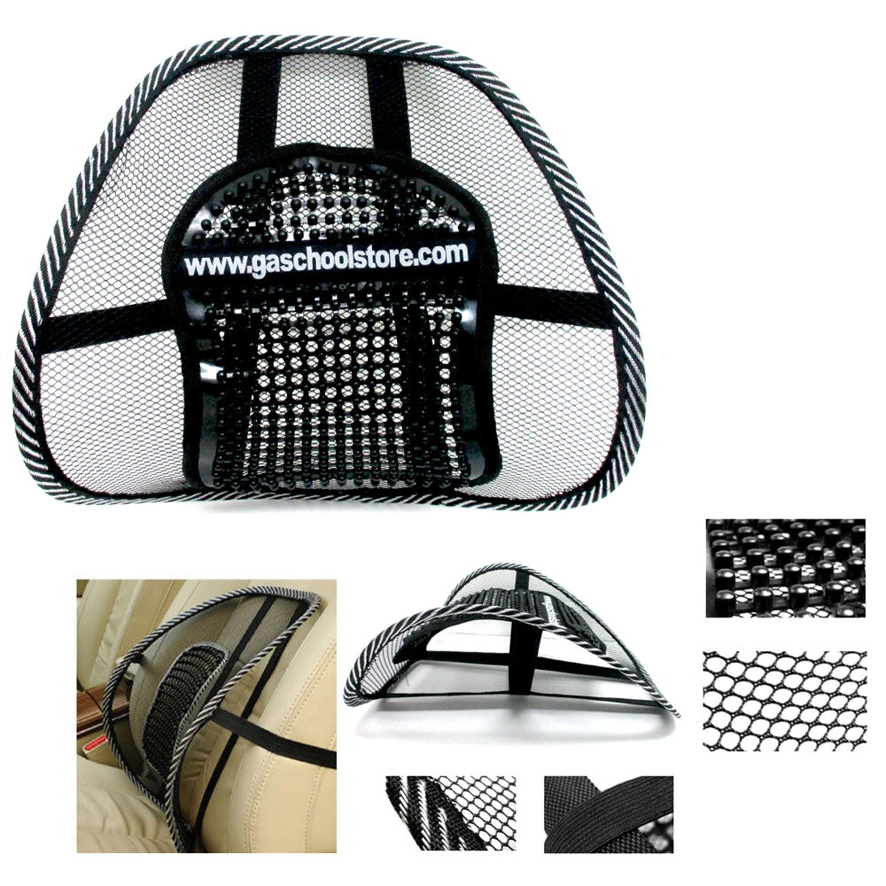 Seat Back Lumbar Cushion with Elastic Strap