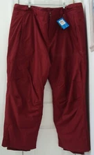 NEW TAG! COLUMBIA SPORTSWEAR 4X BURGUNDY RED 'BUGABOO IV' SNOW SKI PANTS $130.00