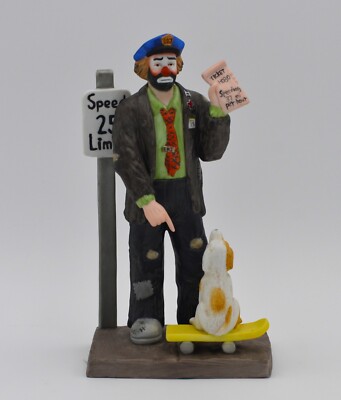 Charming Flambro Emmett Kelly Jr. Collection hobo clown with puppy dog