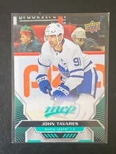 John Tavares 2020-21 Upper Deck MVP Hockey Green Parallel #209 Toronto