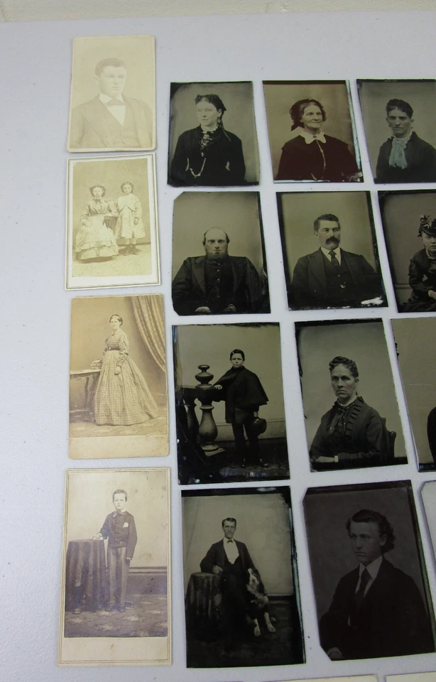Antique 1800s/1900s Photographs Lot of (44) Tintypes, Ambrotypes, Some Framed - Image 2 of 4