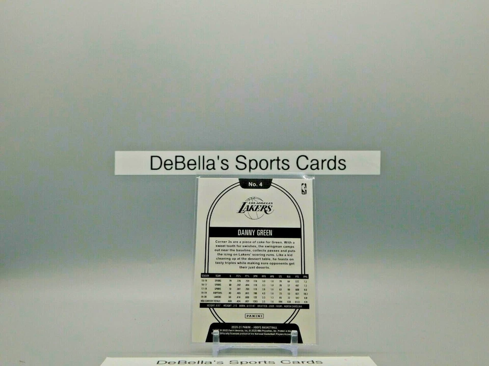 2020-21 NBA Hoops Danny Green Lakers #4 Purple Explosion - Image 2 of 2