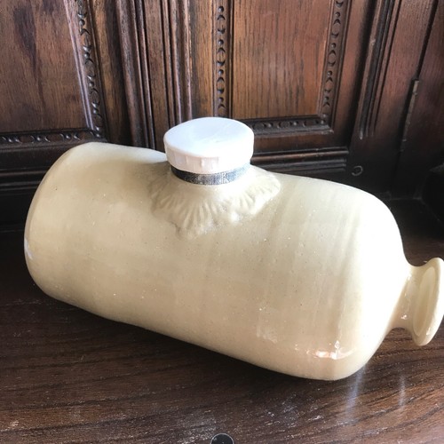 Vintage Stoneware Hot Water Bottle Bed Foot Warmer Door Stop Langley