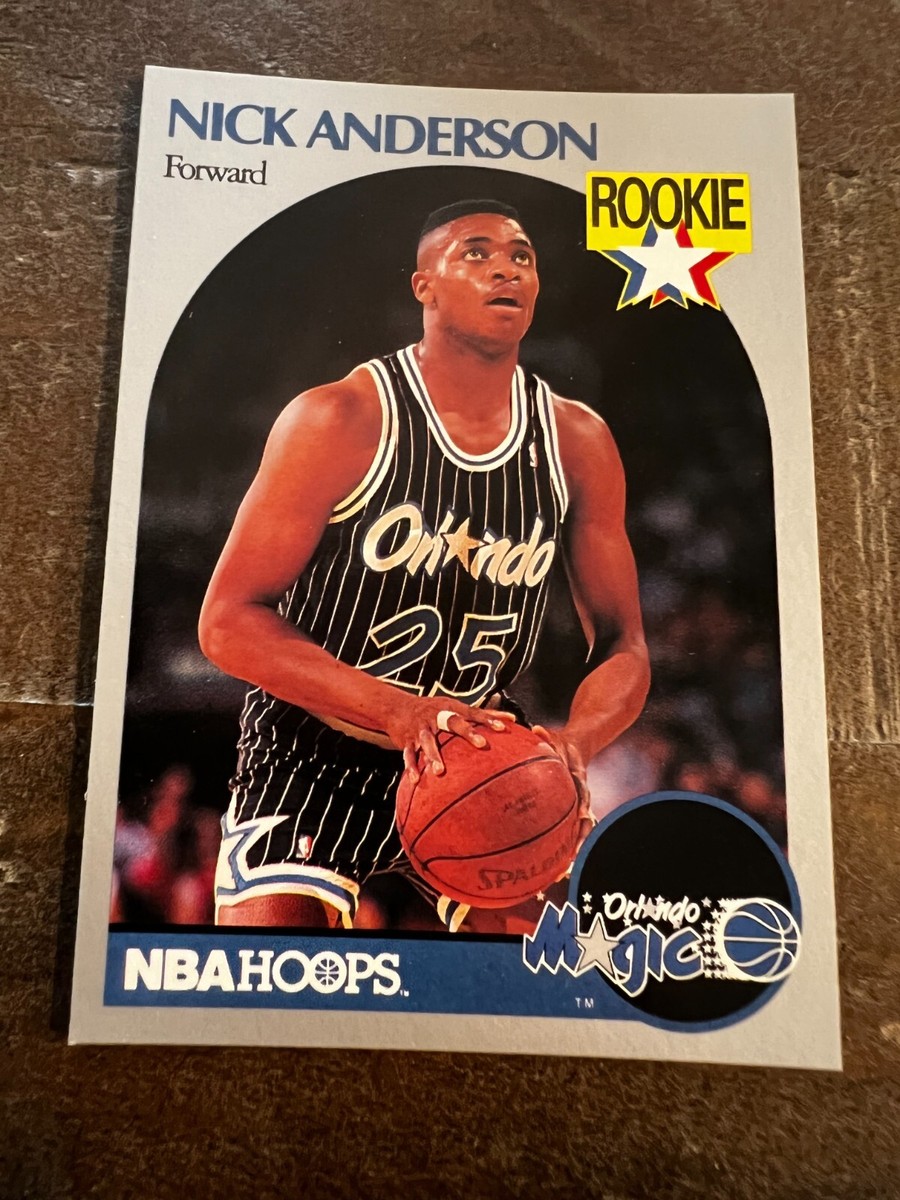 1990 NBA Hoops Basketball Card #214 Nick Anderson Rookie, Orlando