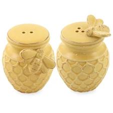 Boston International Embossed Stoneware Salt & Pepper Shakers, 2-Piece Set, H...