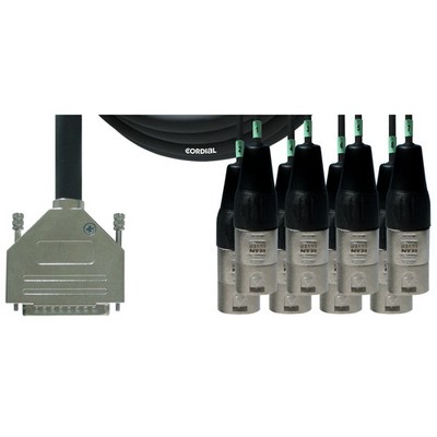 Cordial Intro Multicore D-Sub/XLRm 8-fach, Rean Stecker, 3,0m