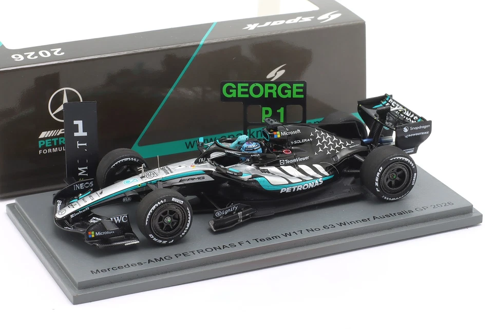 1 43 Spark S9380 Mercedes AMG W17 winner Australia GP 2026 Russell #63