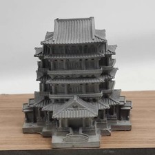 10x9x9cm Tengwang Pavilion Cement Model Chinese Architecture Aquarium Decor