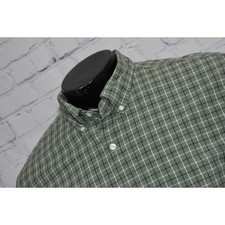 J Crew Dress Shirt Flex Men Size XL Slim Fit Stretch Green Cotton Secret Wash