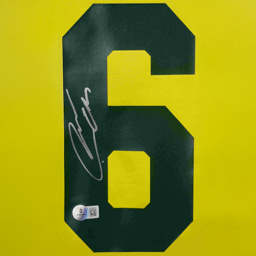 Roberto Carlos Signed Brazil Home Soccer Jersey #6 with Beckett