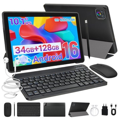 AEEZO X6L Android 16 Tablet 10,1 Zoll 34 GB + 128 GB,6000 mAh,IPS HD Widevine L1
