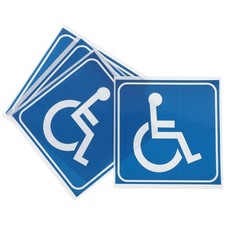  4 Pcs Vehicle Stickers Decals for Vehicles Disabled Wheelchair Symbol Sign